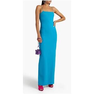 Alice + Olivia Nell Cutout Jersey Maxi Dress Ocean Blue Size 2 NWT
